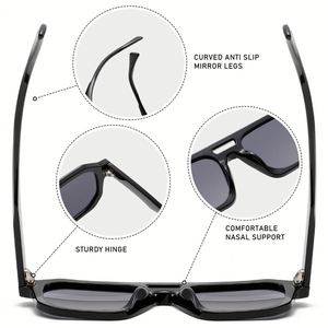 Gafas de Sol Cuadradas con Marco Grande, Diseño Vintage 2025, Personalizables con Logotipo, para Hombre y Mujer, Protección UV400, Doble Puente, Estilo Piloto - Product Image 5