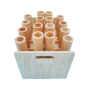 Ensembles de tubes sonores en bois en gros avec boîte de rangement, instrument de percussion Orff, aides pédagogiques pour l'éducation précoce, jouet de performance musicale - Product Image 1