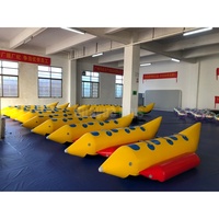 Bateau banane gonflable à tube unique 1,5x1,1m avec poignées et anneaux en D, personnalisé en usine pour le remorquage en mer