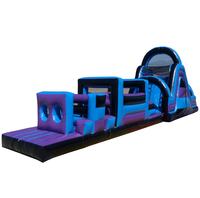 Parcours d'obstacles gonflables géants, jeux de compétition, course, parcours d'obstacles personnalisé, aire de jeux extérieure commerciale, matériau PVC