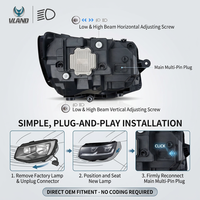 Kit de phares LED VLAND pour VW Volkswagen Transporter Multivan Caravelle T6 2015 2016 2017 2018 2019