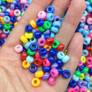 Cuentas Redondas de Resina Coloridas de 500g/bolsa, con Forma de Corazón, para Manualidades, con Orificio Grande, para Niños, para Hacer Pulseras y Collares - Product Image 4