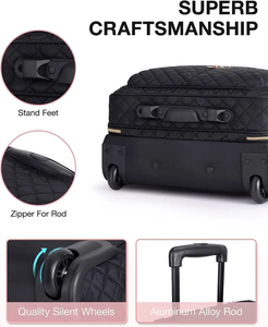 프리미엄 소재 롤링 더플백: 방수 옥스포드 원단 고급 캐리어 여행 가방 바퀴 포함 - Product Image 3