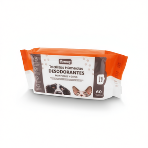 Salviette umidificate Yommy Pet, confezione da 60, deodoranti per cani e gatti - Product Image 3