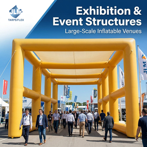 Columna Estructural Inflable de PVC de Alta Presión Jinlong de 0.7mm, Viga de Aire Soldada sin Costuras para Exposiciones - Product Image 1