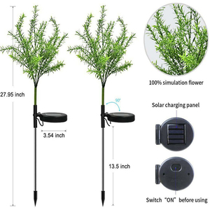 Simulation solaire extérieure arbre de noël LED coloré jardin cour décoration paysage pic pelouse lumière - Product Image 5