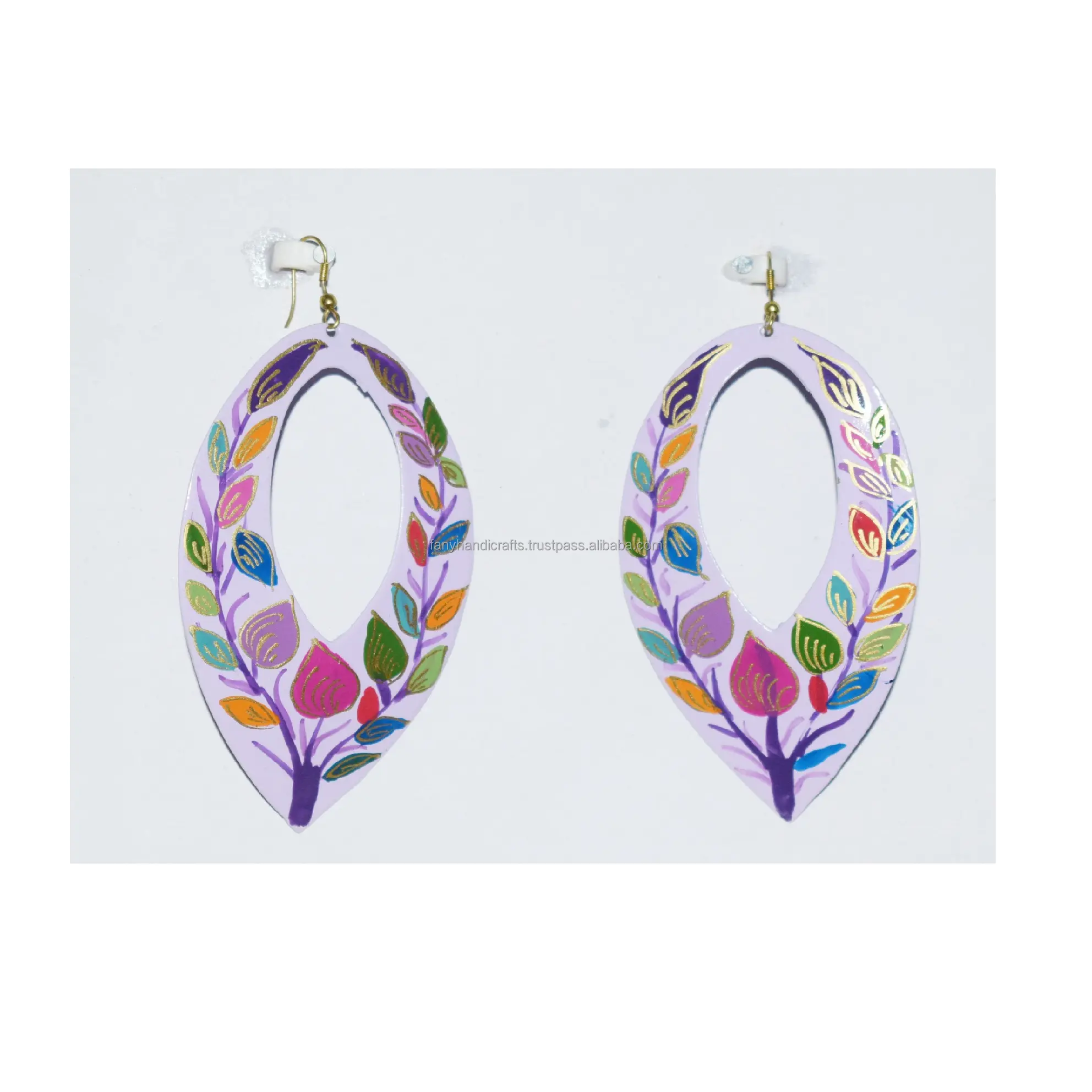 Luxury wedding drop earrings jewelry for women Indian Brass Metal Fashion Earring jewellery