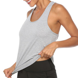 All'ingrosso da <span class=keywords><strong>donna</strong></span> palestra <span class=keywords><strong>Fitness</strong></span> Yoga in esecuzione allenamento <span class=keywords><strong>Fitness</strong></span> senza maniche in tinta unita camicia OEM Logo canotta personalizzata da <span class=keywords><strong>donna</strong></span> canotta - Product Image 5