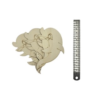 KingWin – découpes artisanales en bois de dauphin, 15cm, pour enfants, décoration à peindre soi-même, animaux marins, copeaux de bois pour projets artistiques faits à la main - Product Image 4