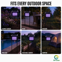 Piège à insectes solaire pour jardin, 15W 6.6Ah IP65, haute efficacité, anti-moustiques, prix bas, vente en gros directe d'usine