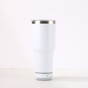 Travel Bluetooth Music Tumbler 30oz Double Wall Vacuum Mug Lid <b>Straw</b> Anti-Slip OEM - Product Image 1