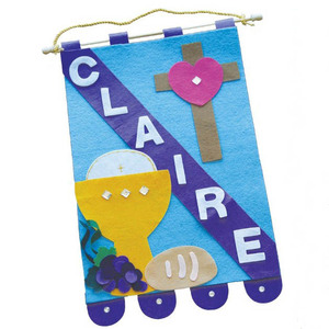 Kit <span class=keywords><strong>de</strong></span> pancartas <span class=keywords><strong>de</strong></span> <span class=keywords><strong>primera</strong></span> comunión <span class=keywords><strong>de</strong></span> fieltro personalizado lote a granel para decoraciones <span class=keywords><strong>de</strong></span> aula para escuela católica para graduación <span class=keywords><strong>de</strong></span> la escuela secundaria - Product Image 6