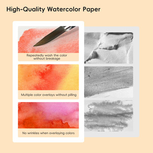 Vente chaude <span class=keywords><strong>Arrtx</strong></span> AWN-01A420 300gsm 20 feuilles presse à chaud aquarelle cahier couverture rigide - Product Image 6