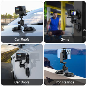 Support de caméra sportive en alliage d'aluminium de haute qualité à <span class=keywords><strong>prix</strong></span> d'usine, avec ventouse magnétique double en silicone, réglable à 360° - Product Image 5