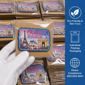 Imán de Refrigerador 3D <span class=keywords><strong>en</strong></span> Relieve de Aluminio Duradero con Lugares Emblemáticos del Mundo, Recuerdo de Viaje de Estados Unidos, Francia y Rusia, 2x3 Pulgadas, Decoración para Cocina, Bar y Hogar, Regalo - Product Image 4