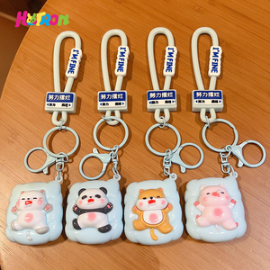 Cute Shiba Inu Keychain Panda 3D Keychains PVC <strong>Doll</strong> Pendant Couple Car Bag Hanging <strong>Small</strong> Gift - Product Image 5