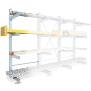 Kragarmregal/anbauregal, feuerverzinkt, bxtxh 1000x740X2500มม., einseitig, 1 regalfeld, 5 ebenen, tragragkaft/fachebene 375 kg - Product Image 4