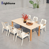 Nouveauté : Ensemble de meubles de patio en aluminium pour hôtel, ensemble de table et chaises de jardin extérieur