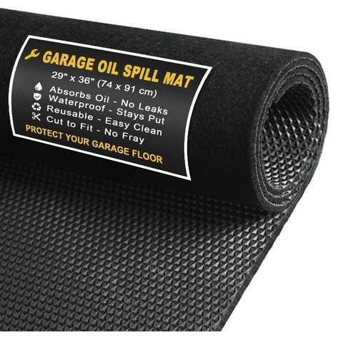TPR Anti-slip Felt Floor Mat for Garages Absorbent and Oil-resistant Car and Motorcycle Repair Mat Prevents Oil Spills