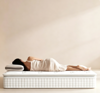 Matelas à ressorts ensachés King Queen Size, compressé sous vide, hybride mousse à mémoire de forme, vente en gros