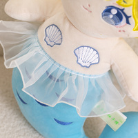 Poupée en peluche sirène personnalisée, adorable et personnalisable, en coton, avec tenues, jouet en peluche doux, peluches Kawaii, vente en gros OEM ODM