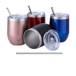 12oz Stainless Steel Classic Back School Travel Wine Tumbler Vacuum Insulated <b>Coffee</b> Cup Lid 12-24 Hours Thermal Insulation - Product Image 1