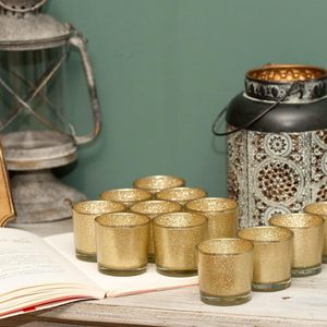 Décoration d'intérieur de haute qualité, bougie LED dorée, bougie chauffe-plat avec pot à bougie - Product Image 3
