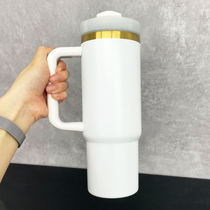 Bouteilles d'<span class=keywords><strong>eau</strong></span> isothermes USA RTS 30oz plaquées or <span class=keywords><strong>sous</strong></span> vide, gobelets de voyage pour café avec paille pour gravure laser holographique - Product Image 2