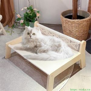 Hamaca para Mascotas de Alta Calidad de Vietnam, con Funda Extraíble, Cama para Perros y Gatos, Hamaca de Madera para Mascotas - Product Image 3