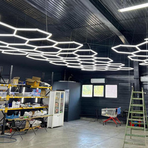 <span class=keywords><strong>Luz</strong></span> de Techo <span class=keywords><strong>Hexagonal</strong></span> Honeycomb, Luces <span class=keywords><strong>LED</strong></span> Hexagonales de Diseño para Interiores, Luces de Garaje para Detallado de Autos, Estación de Lavado, Techo de Garaje - Product Image 3