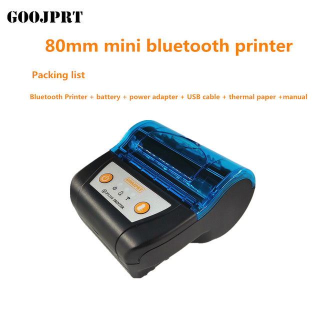 Newest Wireless 80mm POS Thermal Receipt Printer Fast Printing Speed Energy Saving Portable Printer