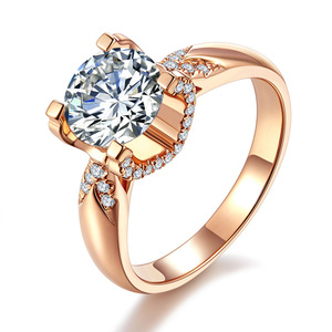 Anello di fidanzamento da donna F651 in oro bianco con diamante taglio brillante rotondo colore G e diamanti laterali - Product Image 6