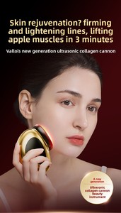 Máy làm đẹp không dây mạ vàng 24K, chống nước, công nghệ collagen, tần số kép, vi dòng điện, tần số cao, kích thích cơ - Product Image 4