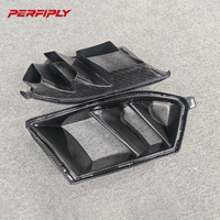 Perfiply Auto Part Car Dry Carbon Fiber Front Bumper Vents Air Intake R44 Style Air Ducts for BMW M3 G80 G81/M4 G82 G83 2021+
