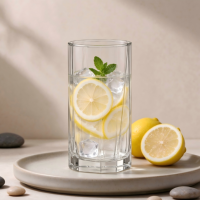 Verres à boire réutilisables personnalisés de 350 ml, de qualité supérieure, modernes, transparents, uniques, pour vin et bière