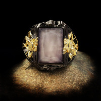 KYRA01050 — bague en pierres précieuses pour femme, bijoux classiques, plaqué or, à la mode