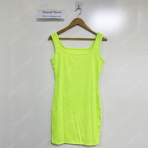 Nouvelle Robe Midi Basique d'Été Sans Manches pour Femme, Col Halter <span class=keywords><strong>Sexy</strong></span>, Silhouette Crayon, Teinte Unie, Écologique, Vente en Gros - Product Image 6
