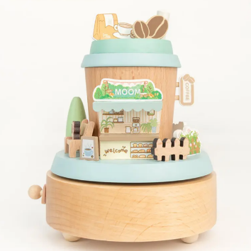 Brown-Coffee House Music Box