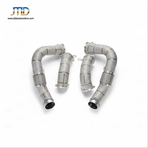 Tuyau d'échappement avant de qualité supérieure avec bouclier thermique pour <span class=keywords><strong>BMW</strong></span> X5M X6M F95 <span class=keywords><strong>F96</strong></span> LCI 2024 Plus, design de tuyau lisse - Product Image 3