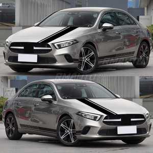5Pcs Car Side Body Racing Strip Sticker Mirror Cover <b>Vinyl</b> <b>Decal</b> Stickers Anti-scratch Universal - Product Image 3