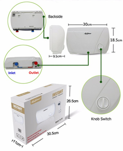 <span class=keywords><strong>Chauffe</strong></span>-<span class=keywords><strong>eau</strong></span> électrique sans réservoir 240V 5kW à connexion multipoint, économe en énergie pour salle de bain - Product Image 4