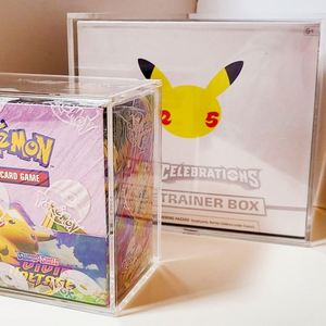 Boîtier de protection en plastique anti-UV pour cartes, avec couvercle à bouton, de haute qualité, pour cartes Elite Trainer Box et Booster Box, compatible UPC - Product Image 3