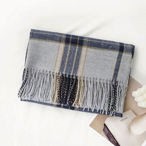 Nuevo Bufanda de Moda para Adultos, Otoño Invierno, Diseño a Cuadros, Logotipo Personalizado, Bufanda Larga y Gruesa con Borlas para Mujer, Bufandas Cálidas para Mujer - Product Image 5