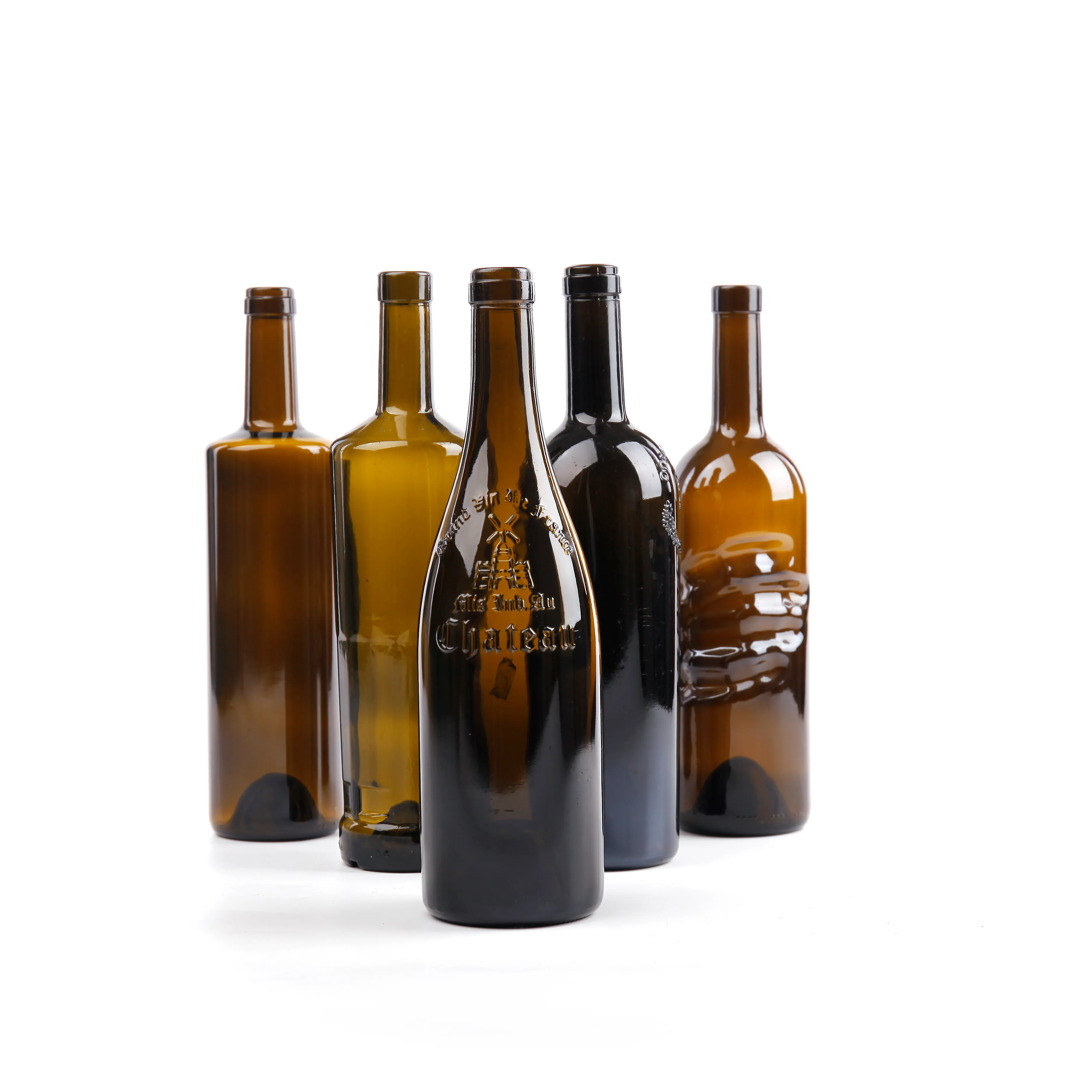 Personalizzato odd-a forma di bottiglia di vetro 500ML 750ML 1.5L 3L commercio all'ingrosso vuoto su misura speciale a forma di bottiglia di vino di vetro
