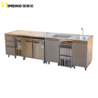 Caddy Bar Kopi & Koktail Multi-Fungsi Modern dari Baja Tahan Karat untuk Bartender Simeino XMN Bar-3000