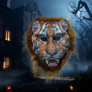 قناع إيفا للهالوين للكبار بطباعة نمر متعدد الألوان مخصص للأزياء التنكرية - Product Image 6