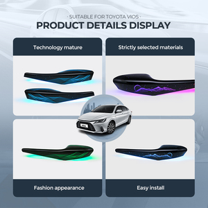 Éclairage intérieur de voiture <span class=keywords><strong>M9</strong></span> Vios pour panneau de porte, zone des pieds, porte-gobelet, éclairage d'accentuation LED, contrôle par application <span class=keywords><strong>smartphone</strong></span> - Product Image 2