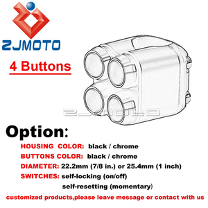 Cafe Racer <span class=keywords><strong>Vintage</strong></span> Retro Motorcycle Switch Turn Light Beam clacson pulsante 4 M-Button 7/8 "1" bar 22mm 25mm manubrio - Product Image 3