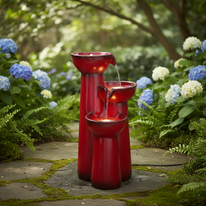 <span class=keywords><strong>Fontaine</strong></span> d'extérieur à énergie <span class=keywords><strong>solaire</strong></span> en polyrésine avec taille personnalisable, design <span class=keywords><strong>zen</strong></span> moderne - Product Image 3