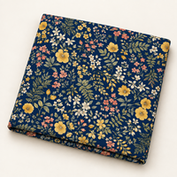 Tissu en popeline de coton floral LNS Chelsea Calico, 100% coton, imprimé numérique, 75 GSM, léger et respirant pour vêtements